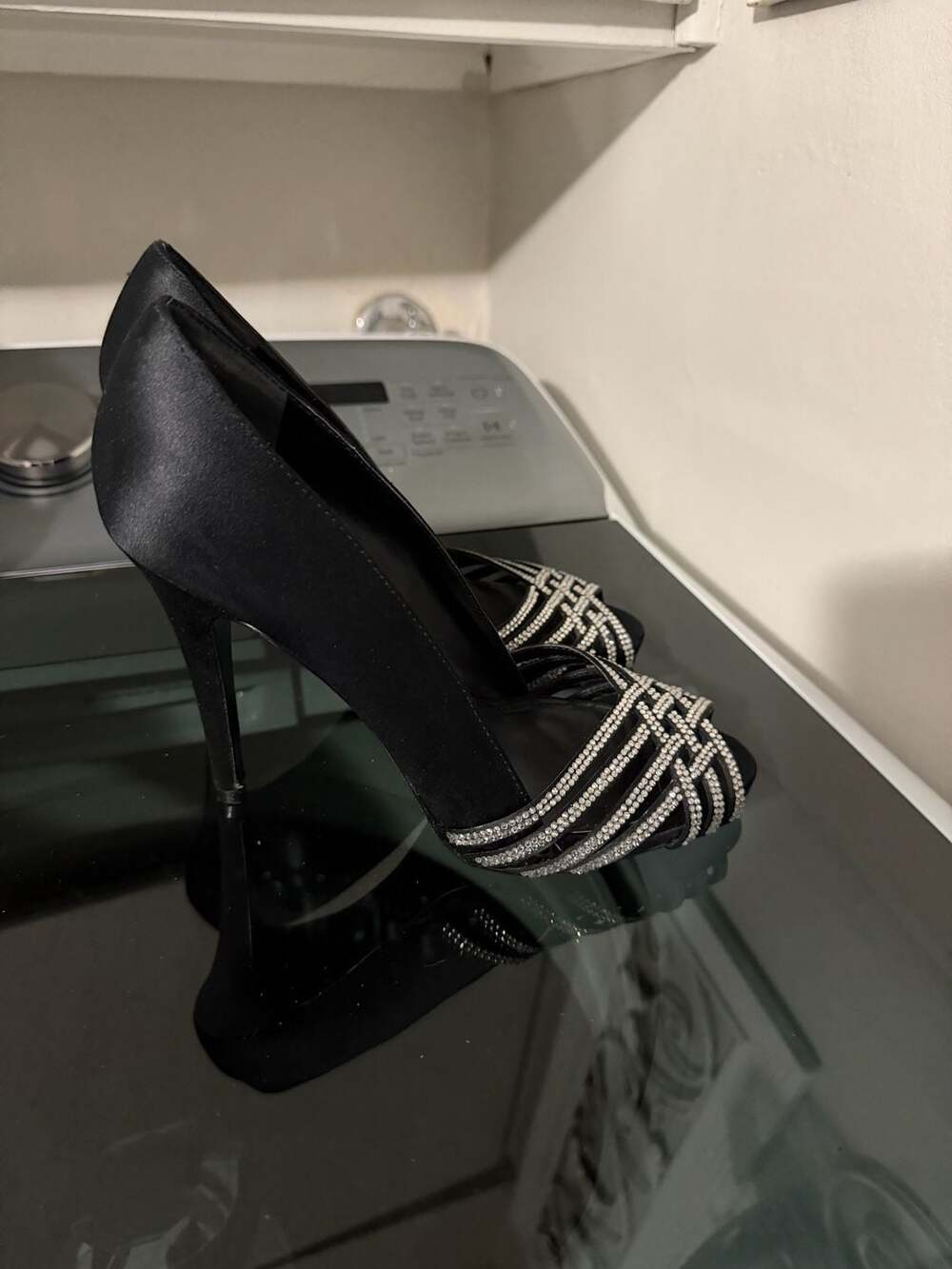 Lauren Ralph Lauren BALINA Satin Jewel Peep toe size 6